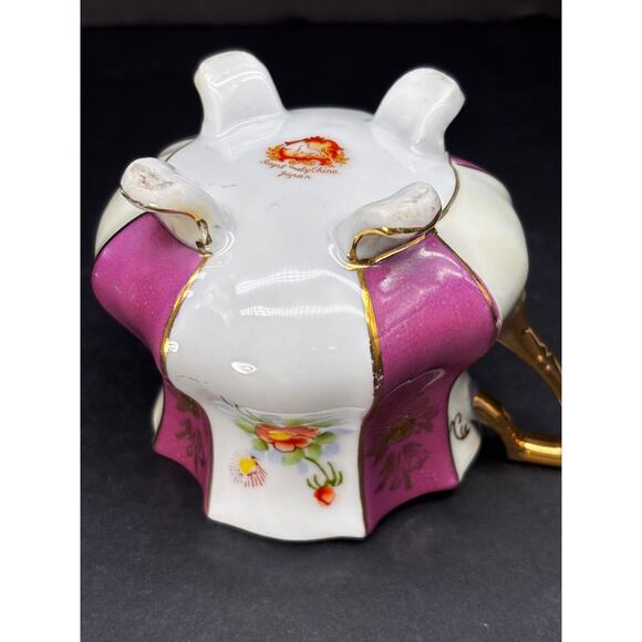 Vintage Royal Sealy 4 Footed Tea Cup Only Luster ware Gold Trim Japan - Picture 10 of 16